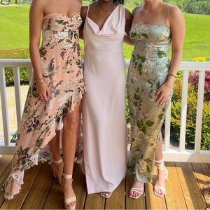 Reformation green Frankie silk gown